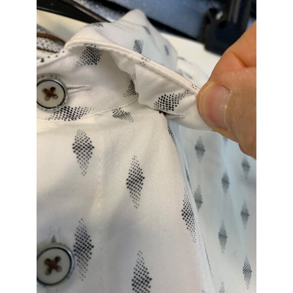 New Ted Baker Mens Long Sleeve Diamond Pattern Shirt Size 5 XL RP10506 - Picture 5 of 9